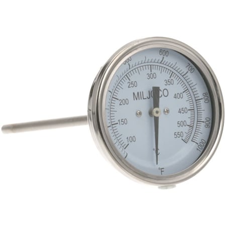 Bakers Pride Thermometer 3", 200-1000F, 1/2 Mpt M1013A